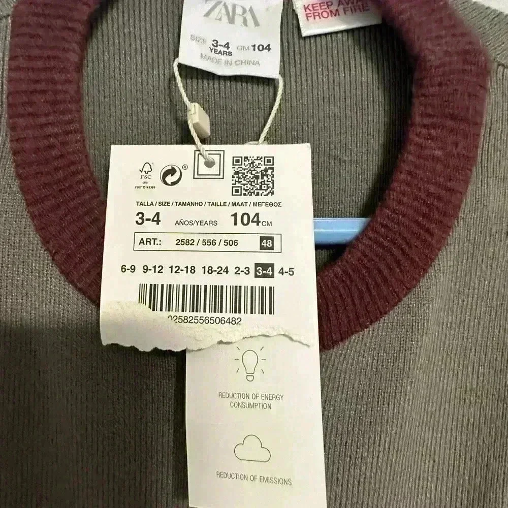 Zara Kids Contrasting Knit Sweater Sz 3-4 Years Colorblock Long Sleeve Pullover